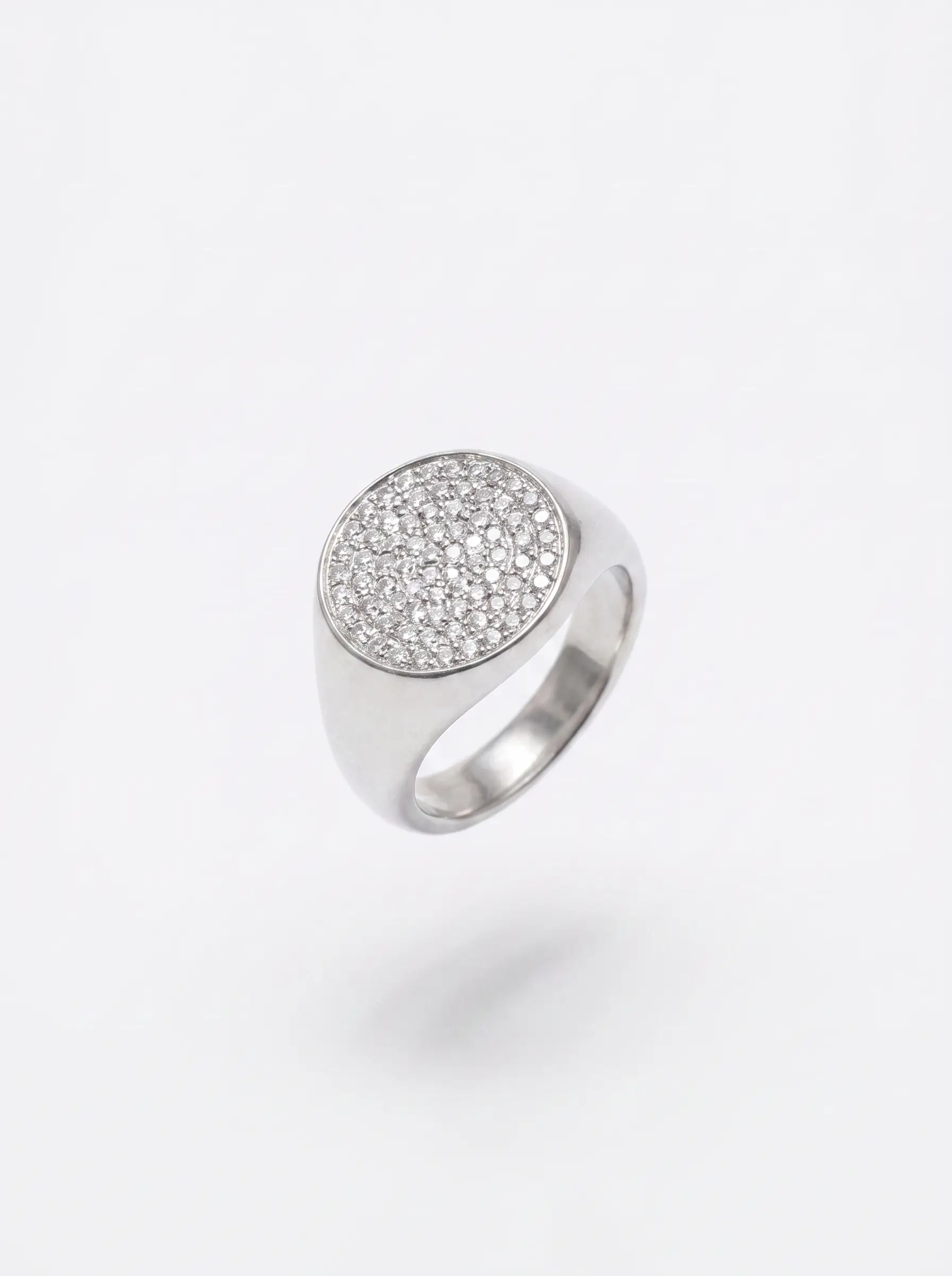 Onyx Hex, a six-sided ring in oxidized silver